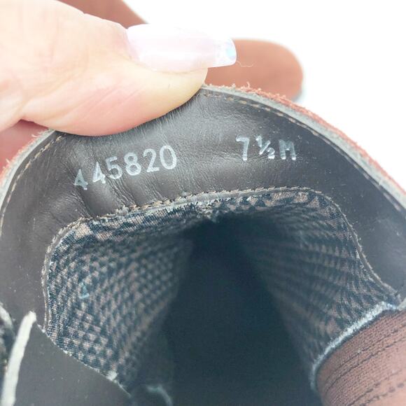 Aquatalia Womens Chelsea Boots 7.5 Brown Heeled Square Toe Suede Leather NWOB - Picture 9 of 10